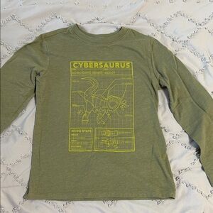 Cat & Jack Cybersaurus Long Sleeve Tee - Olive Green